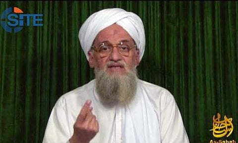 This handhout picture of a video grab on February 12, 2012 shows Al-Qaeda leader Ayman al-Zawahiri at an undisclosed location making an announcment (File Photo | AFP/ HO / SITE Intelligence Group)
