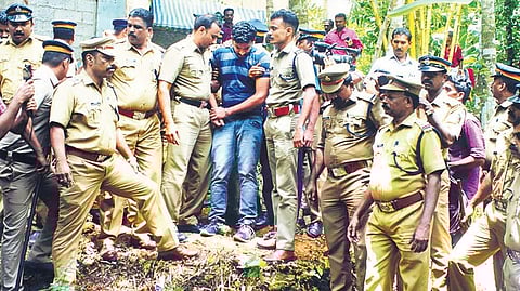 Police bring Akhil S Nair to the spot where Rakhimol was buried |Express