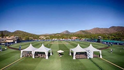 Pavel Florin playing in the European Cricket League for Cluj Cricket Club| Twitter@EuropeanCricket