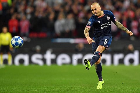 Angelino originally joined City from Deportivo La Coruna's youth academy in 2013 | AFP