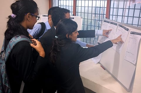 Students during the placement drive at IIT in Chennai (File Photo | P Ravikumar, EPS)