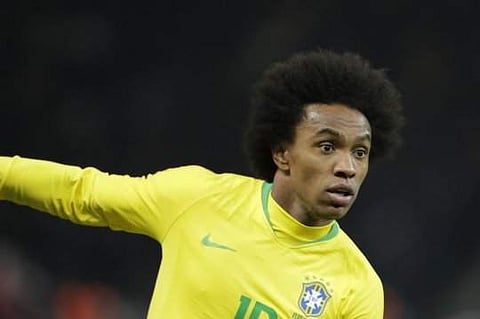 Brazil's attacking midfielder Willian (Photo | AP)