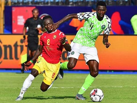 Keita (L) was forced off against Nigeria. | AFP