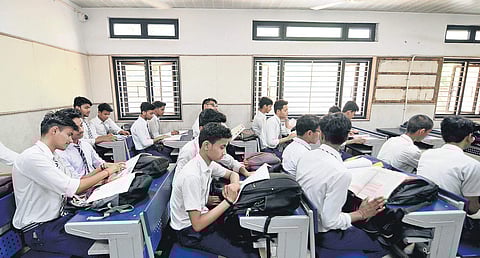 CCTV installed at a classroom inside Shaheed Hemu Kalani school in Lajpat Nagar on Saturday.