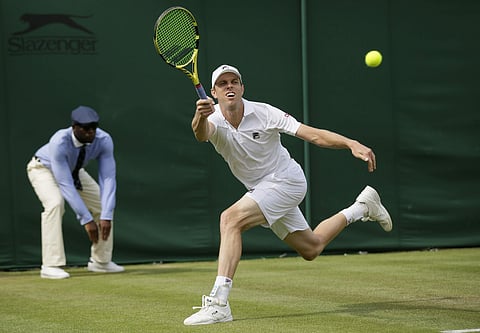 At this year's tournament, he has fired 100 aces, been broken just once, winning 71 of 72 service games. | AP