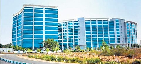 The Q City tech park, which was seized by the Enforcement Directorate in Hyderabad on Wednesday | Express