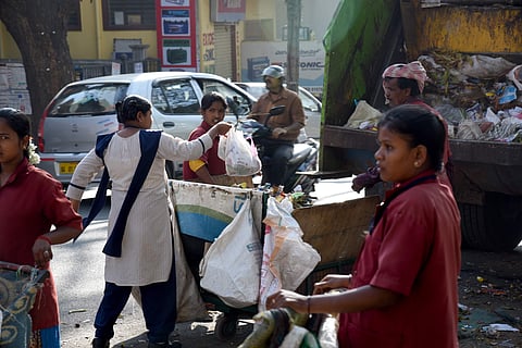 Conservancy workers collecting waste (Photo | EPS)