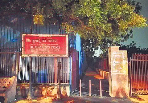 Two entry points leading to the ticket counter were found to be poorly lit during a visit to the iconic Humayun’s Tomb in New Delhi | Express