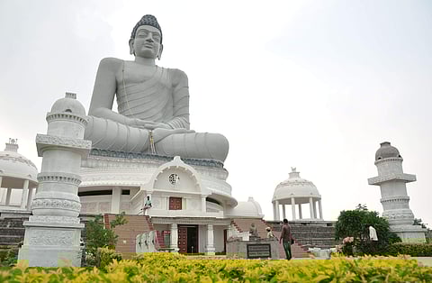 Dhyana Buddha statue at Amaravati in Guntur district (File photo | EPS)