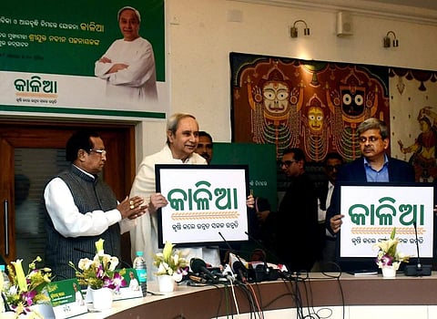 Odisha CM Naveen Patnaik launches Kalia scheme for farmers. (Photo: Twitter / @CMO_Odisha)