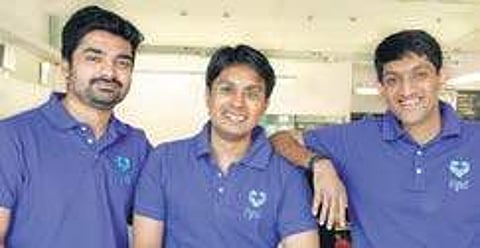 Sreeraman M G with Farooq Adam and Harsh Shah