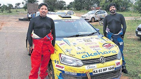 Chetan Shivram with co-driver Dilip Sharan of Akshara Racing, took the lead in Rd 2 of the FMSCI National Rally