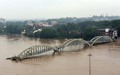 Kerala saw landslides, rivers going into spate, bridges getting washed away, flights getting diverted, trains getting delayed and road traffic coming to a standstill in many places. (Photo | Albin Mathew, EPS)