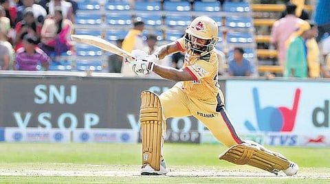 Chepauk opener Ganga Sridhar Raju top-scored with 81 against Dindigul on Sunday