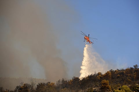 Tuesday's blaze on the island of Evia, near Athens, Greece. | ( Photo | AP )