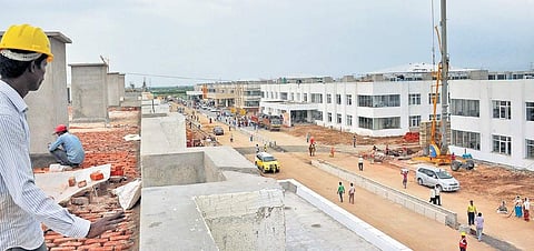 The state’s new Secretariat building being constructed in its new capital of Amaravati | Ravuri Koteswara Rao