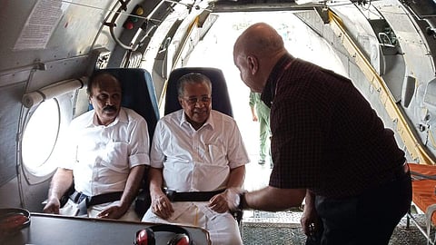 Kerala CM Pinarayi Vijayan visiting flood hit districts of Malappuram and Wayanad. (Photo | EPS)