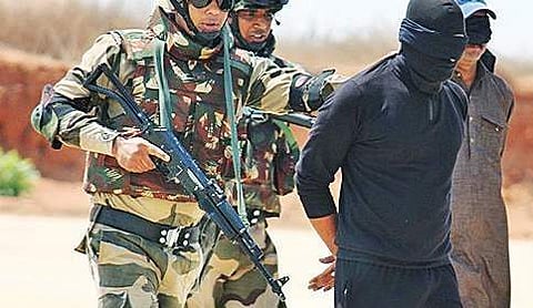 File image of security forces taking a ‘hijacker’ into custody during a mock drill. (EPS image used for representational purpose only)