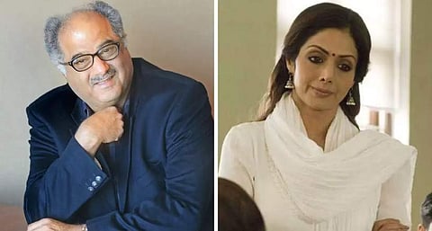 Producer Boney Kapoor and late wife Sridevi