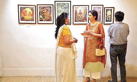 Image of an art exhibition used for representational purposes.