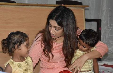 Bhumi Pednekar at Madhya Pradesh's Abhyudaya Ashram. (Photo | EPS)