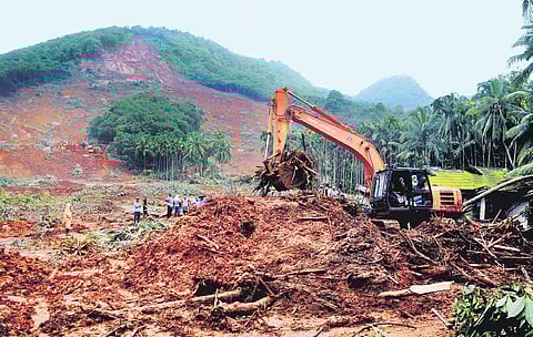 The landslide-hit area at Kavalappara
