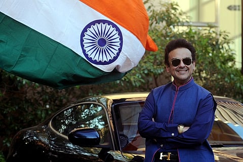 Pakistani Singer, Musician and Composer Adnan Sami poses as he celebrates being granted Indian citizenship from the New Year, at his residence in Mumbai. |AFP