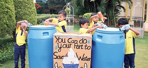 The school has managed to save 40 to 50 litres of water per day