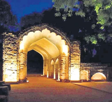 The architectural lights will be on for four hours, from 7 pm. (Photo | EPS)