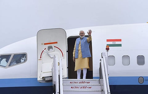 Prime Minister Narendra Modi in Bhutan. (Photo| PTI)