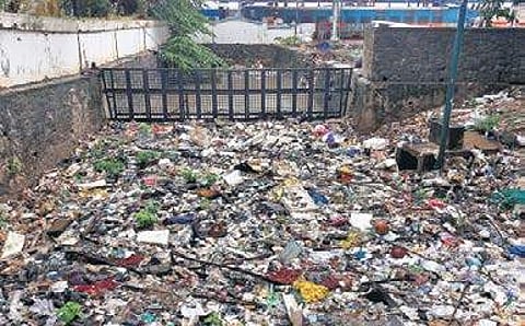 Though the Amayinzhajan canal was cleaned as part of 'Operation Anantha', the canal is clogged with garbage when it rains File picture