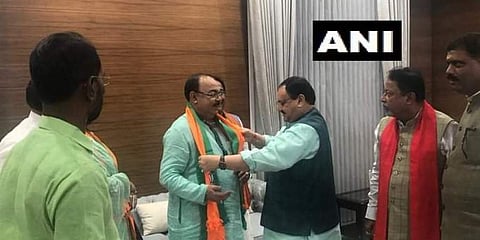 Former Kolkata Mayor Sovan Chatterjee joined the BJP on 14 August 2019. (Photo | ANI Twitter)