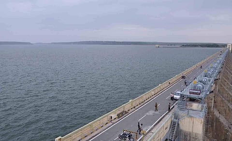 view of Nagarjuna Sagar dam (File Photo | EPS)