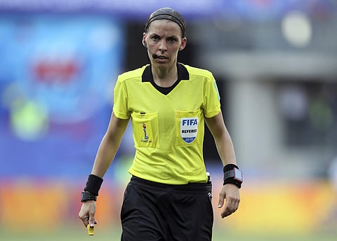 Last season, Frappart became the first female to officiate a Ligue 1 match. | AP