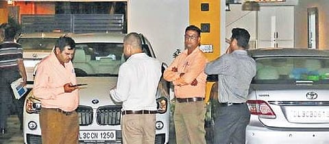 ED officials at P Chidambaram’s home in New Delhi