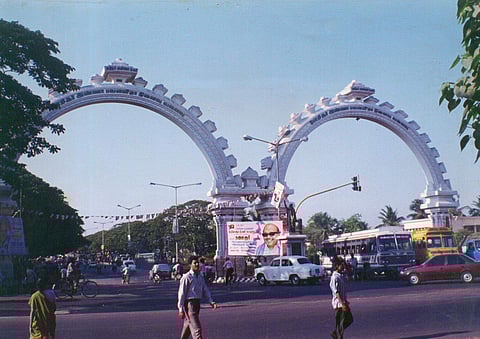 The twin arches that leads to Anna Nagar (File photo | Express)