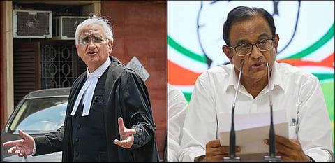 Salman Khurshid is one of the senior lawyers representing former union minister in the INX media case. (Photos | PTI & AP)