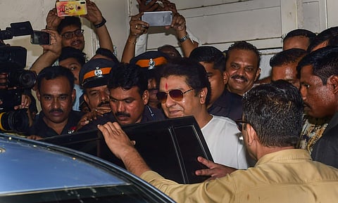 MNS President Raj Thackeray leaves for Enforcement Directorate office from his residence in Mumbai Thursday August 22 2019. | PTI