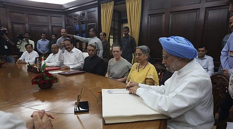 Dr Manmohan Singh on Friday took oath as a member of the Rajya Sabha. (Photo | Shekhar Yadav, EPS)