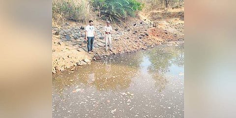 The pond dug by residents for animals at Turahalli forests | Express