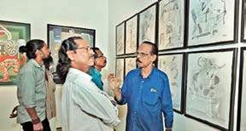 Artist B D Dethan at Durbar Hall Kochi Arun Angela
