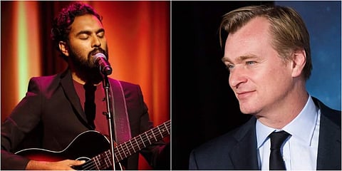 Himesh Patel ( left ), Director Christopher Nolan ( right )