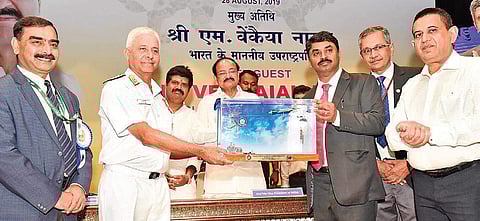 Vice President Venkaiah Naidu officailly hands over ‘Sahayak-NG System’ to the Indian Navy during NSTL Golden Jubilee celebrations | express