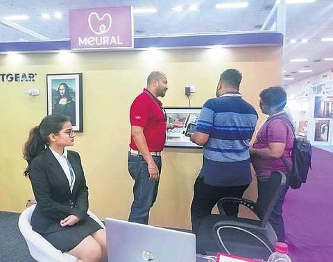 Netgear’s Meural Digital Canvas stall at the ongoing UMG Index Trade Fair