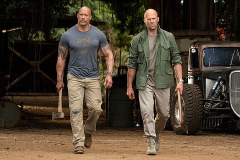 Dwayne Johnson and Jason Statham in Fast & Furious Presents: Hobbes and Shaw