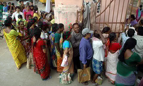 On pilot basis, one area in Hyderabad and one in Vijayawada were tested for portability service, as the Public Distribution System is available online. (File photo | EPS)