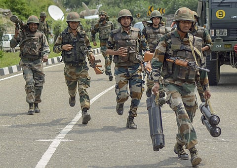 Image of army jawans in Kashmir valley used for representational purpose (File Photo | PTI)