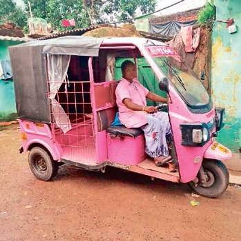 A woman driver in her auto-rickshaw in Rourkela | Express