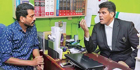 (Left) Abdul Khader Raheem Kolliyil and Adv R O Muhamed Shemeer| A Sanesh