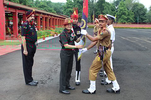 Major General Seth presenting the DG’s Chapionship Banner. (Photo| EPS)
